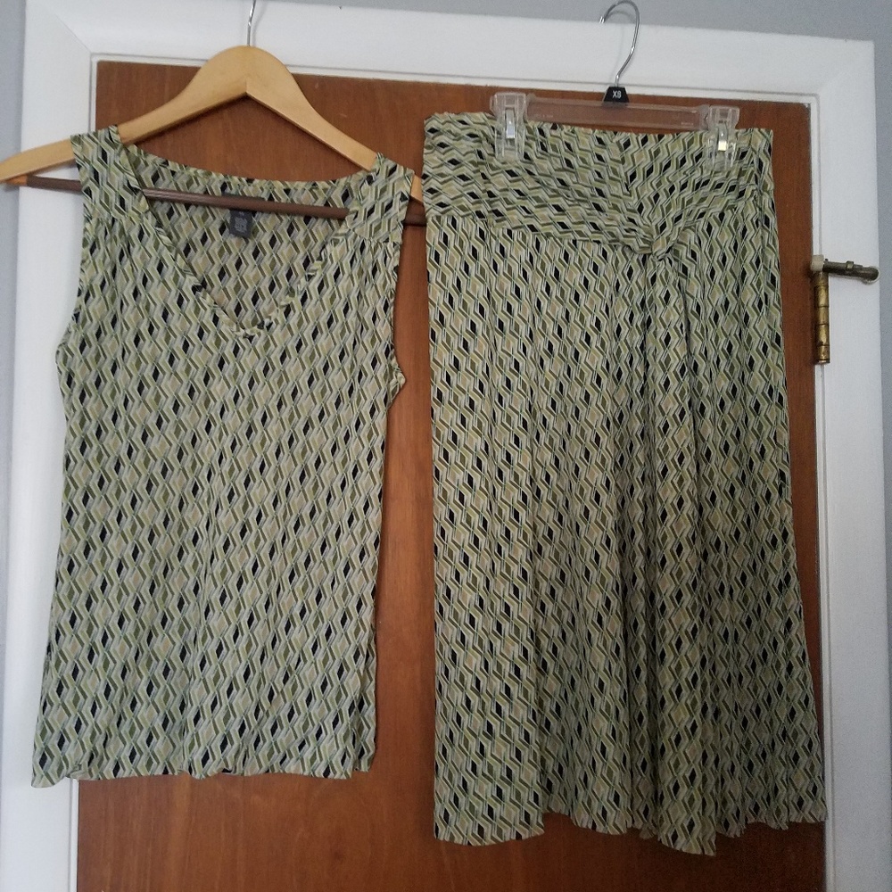 Two piece matching skirt and tank